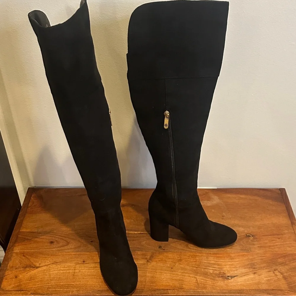 Tommy Hilfiger Black Over-the-Knee Boots‎